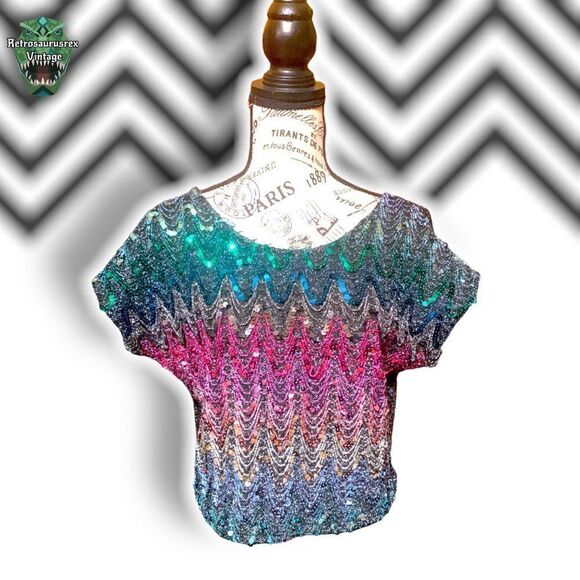 Vintage Sequin Blouse - Picture 6 of 11
